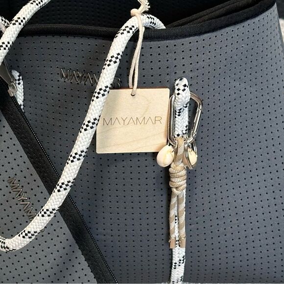 Myamar NWT Neoprene Gray Tote - Picture 4 of 4